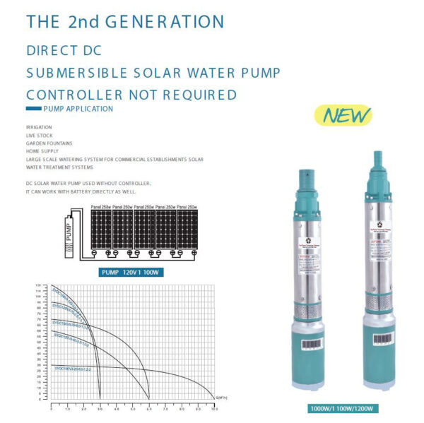 impeller pump 120V the 2dn generation direct dc submersible solar water pump